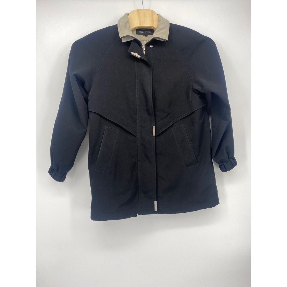 FS Limited Jacket Small Black Back Storm Flap Zip Front Excellent